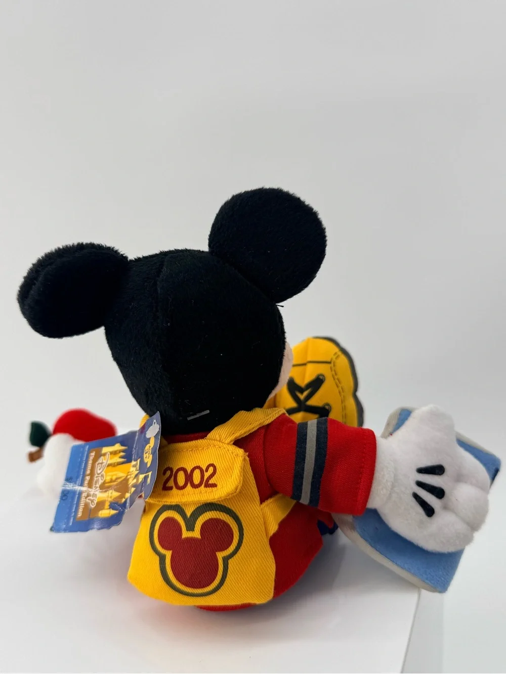 Disney Mickey Mouse Plush in Red, Black, Yellow with Blue Book